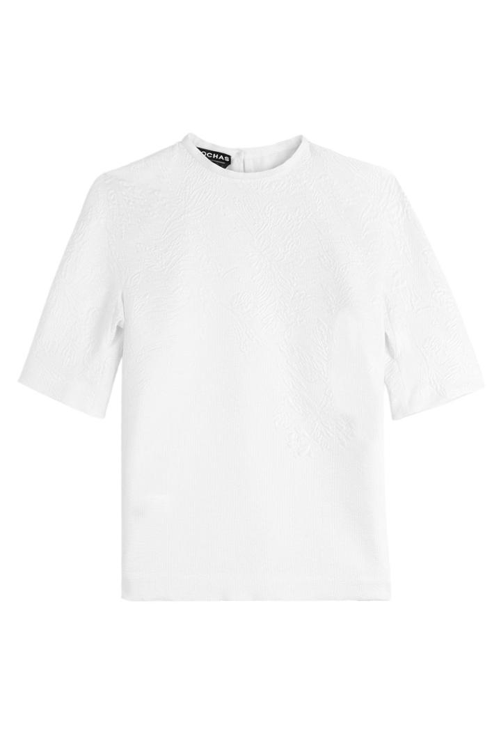 Rochas Rochas Silk Jacquard Top - White