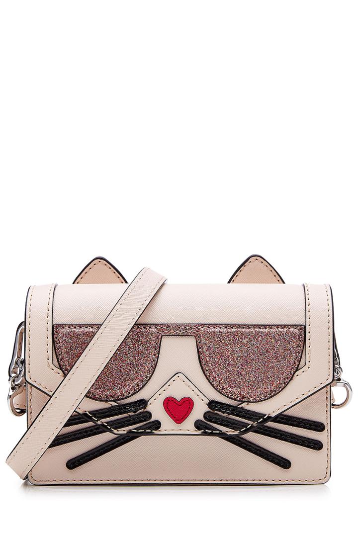 Karl Lagerfeld Karl Lagerfeld K/cocktail Cat Crossbody Bag - Rose