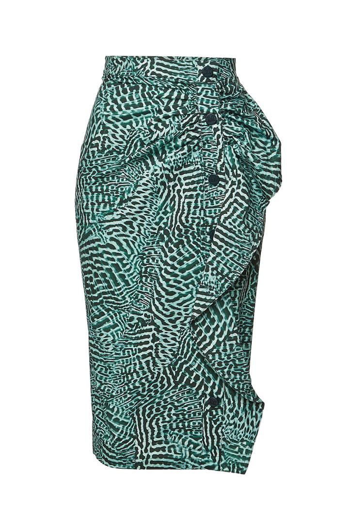 Max Mara Max Mara Stretch Cotton Musette Printed Pencil Skirt