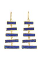 Pippa Small Pippa Small Gold Plated Silver Earrings With Lapis - Multicolored