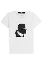 Karl Lagerfeld Karl Lagerfeld Ikonik Printed Cotton T-shirt - White