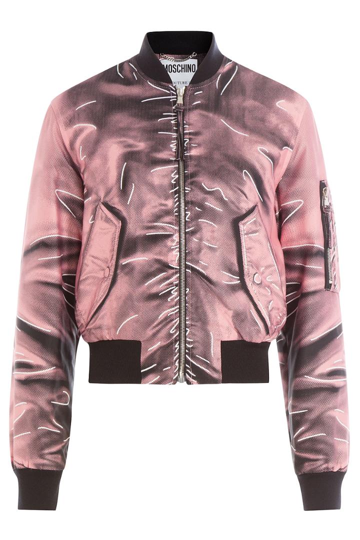 Moschino Moschino Printed Bomber Jacket - Rose