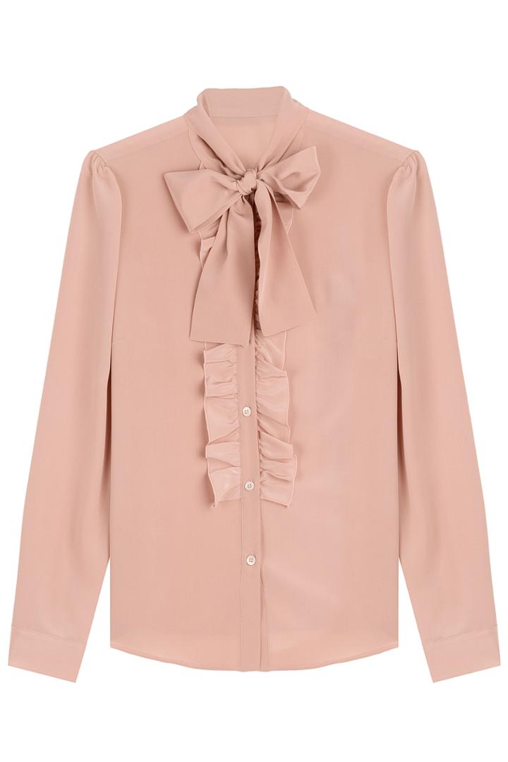 Red Valentino Red Valentino Silk Bow Blouse - Rose