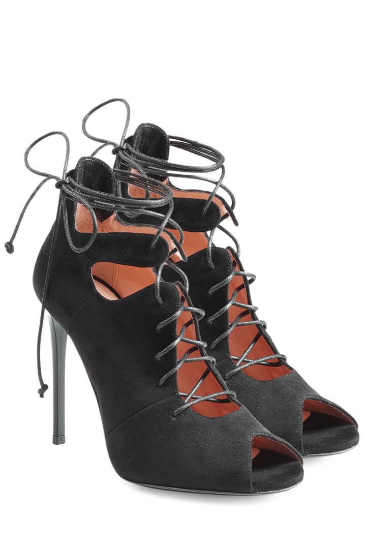 Roland Mouret Roland Mouret Suede Stiletto Sandals - Black