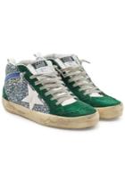 Golden Goose Deluxe Brand Golden Goose Deluxe Brand Mid Star Leather, Suede And Glitter Sneakers