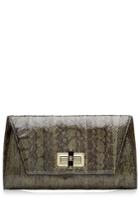 Diane Von Furstenberg Diane Von Furstenberg Faux Leather Clutch - Green