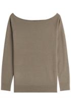 Theory Theory Merino Wool Wide Neck Pullover - Green
