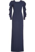 Jenny Packham Jenny Packham Crepe Gown With Lace Back