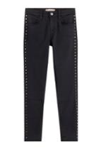 Current/elliott Current/elliott Skinny Jeans With Stud Embellishment - Black