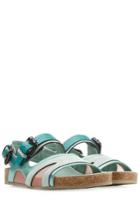 Burberry Prorsum Burberry Prorsum Textured Leather Sandals - Turquoise