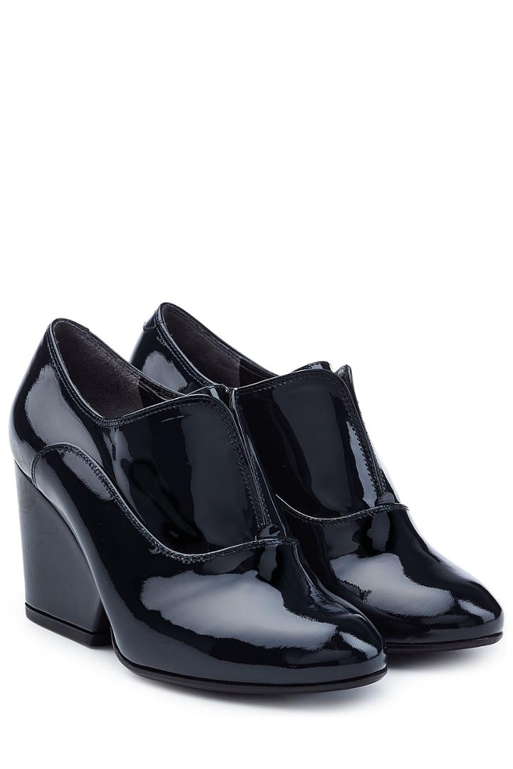 Robert Clergerie Robert Clergerie Patent Leather Ankle Boots - Blue