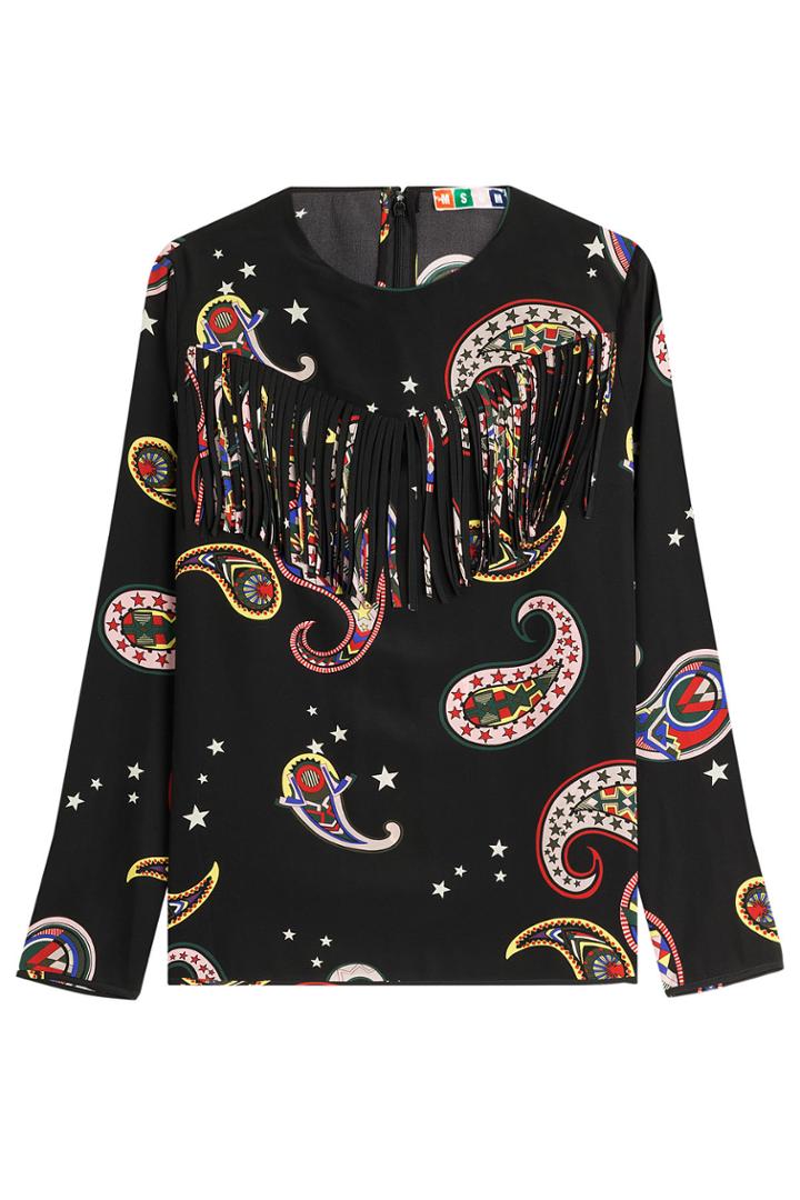 Msgm Msgm Printed Silk Blouse - None