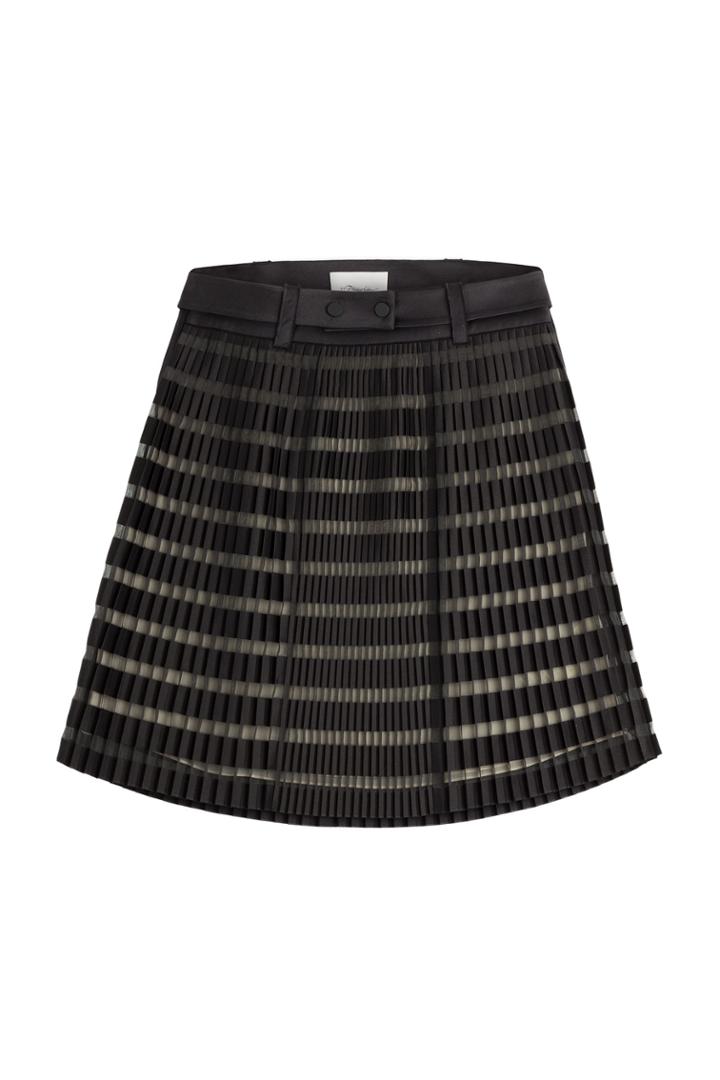 3.1 Phillip Lim 3.1 Phillip Lim Pleated Organza Skirt - Black