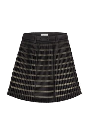3.1 Phillip Lim 3.1 Phillip Lim Pleated Organza Skirt - Black