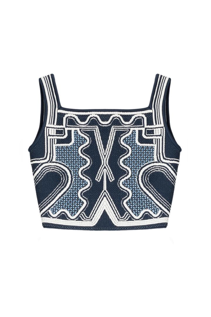 Peter Pilotto Peter Pilotto Embroidered Cropped Top