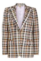 Burberry Burberry Plaid Cotton Blazer