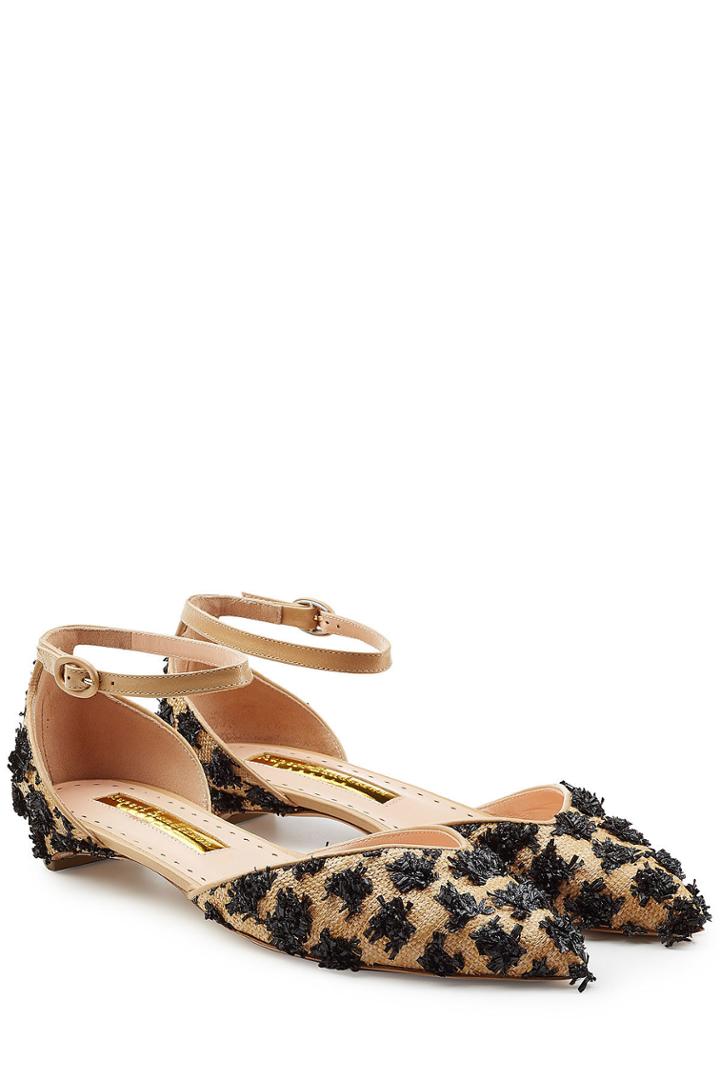 Rupert Sanderson Rupert Sanderson Pointed Ballerinas With Straw
