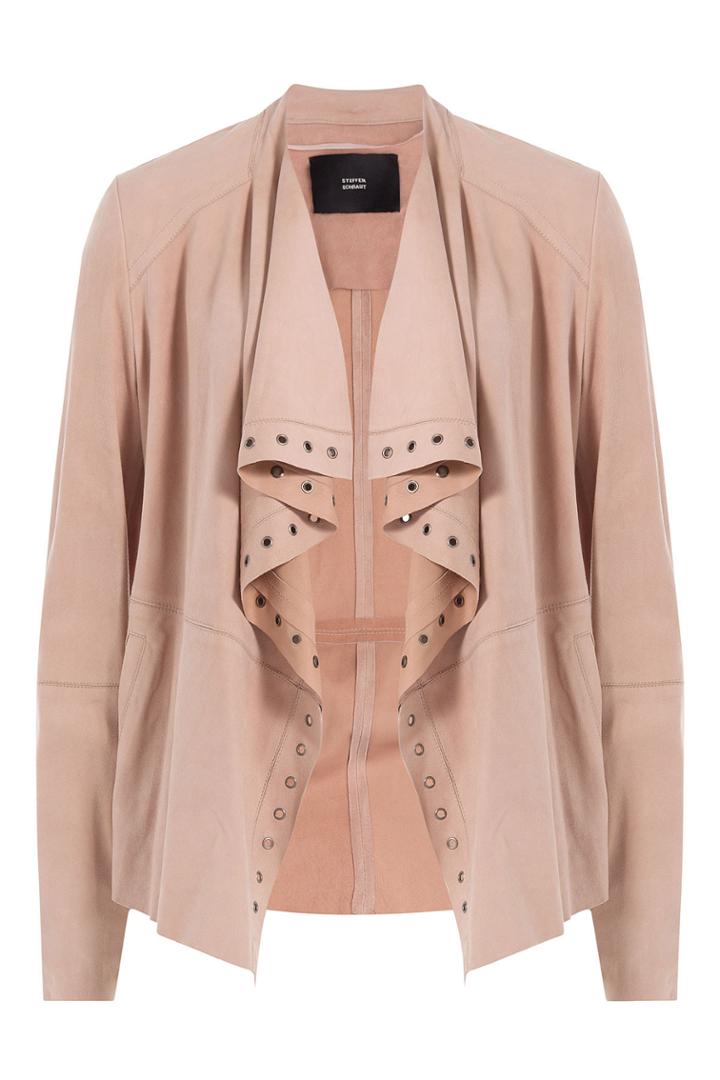 Steffen Schraut Steffen Schraut Draped Suede Jacket - Rose