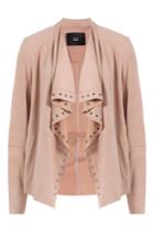 Steffen Schraut Steffen Schraut Draped Suede Jacket - Rose