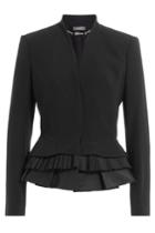 Alexander Mcqueen Alexander Mcqueen Blazer With Pleated Peplum Hem