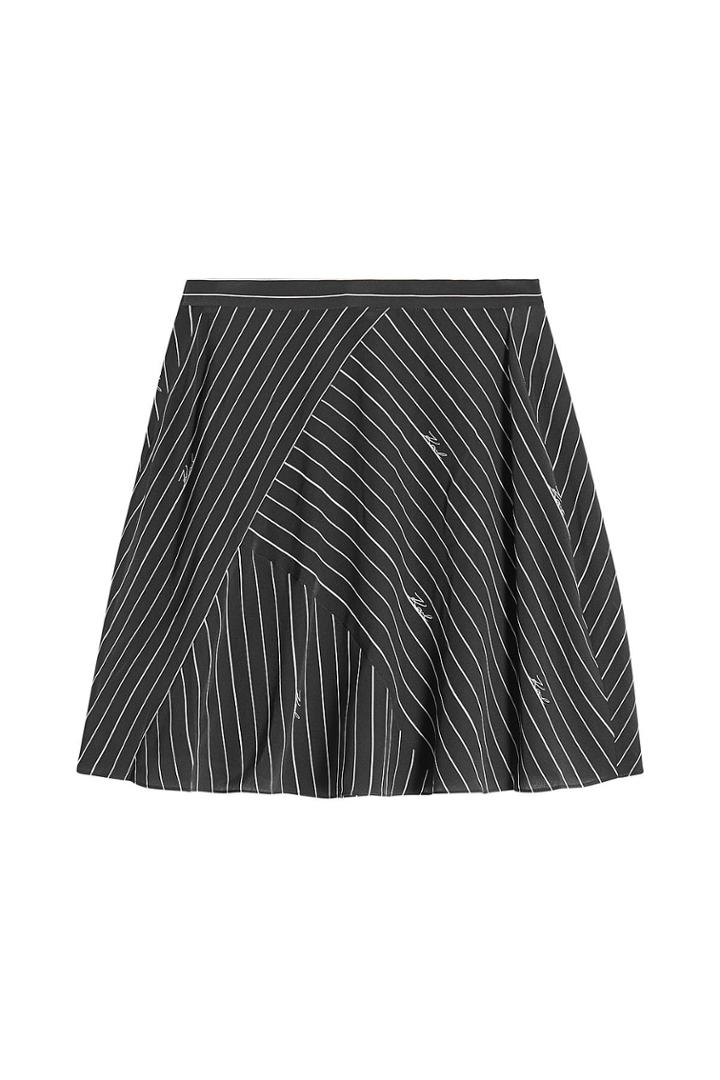Karl Lagerfeld Karl Lagerfeld Pinstripe Silk Skirt