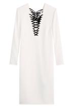 The Kooples The Kooples Crepe Dress With Lace-up Detail