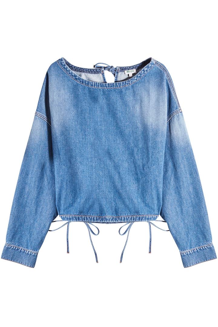 Kenzo Kenzo Denim Blouse With Self-tie Trims