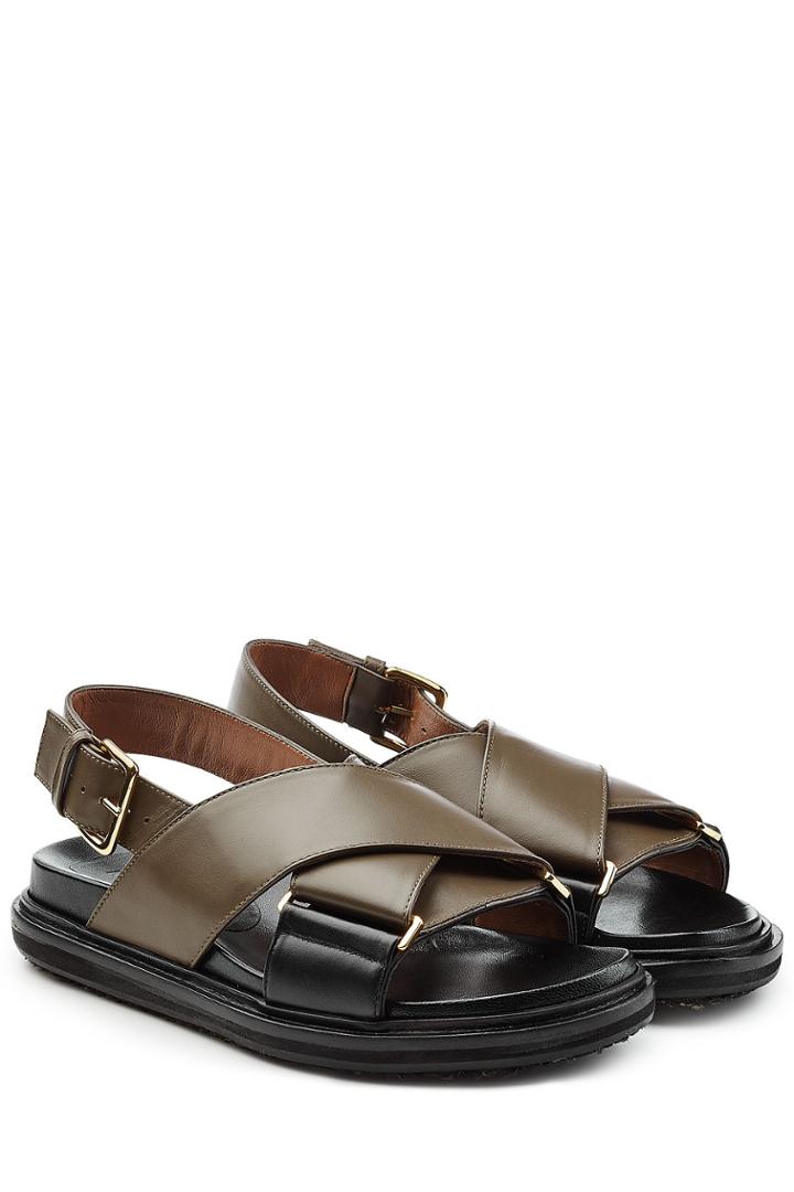 Marni Marni Leather Crossover Sandals