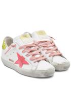 Golden Goose Golden Goose Super Star Leather Sneakers With Suede And Glitter