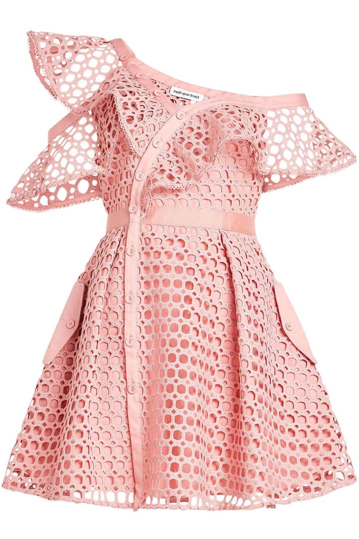 Self-portrait Self-portrait Lace Frill Mini Dress