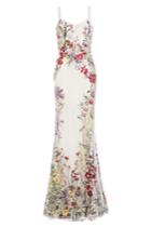 Alexander Mcqueen Alexander Mcqueen Embroidered Floor-length Gown With Tulle