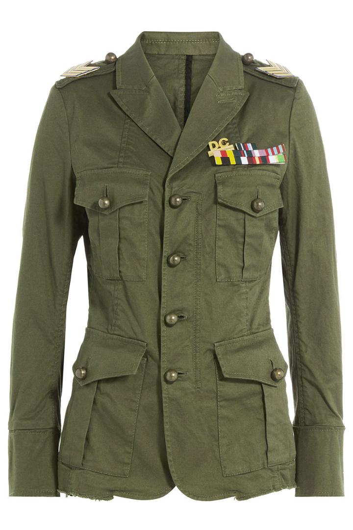 Dsquared2 Dsquared2 Cotton Jacket With Multicolored Patches