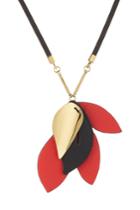 Marni Marni Necklace With Leather And Brass - Red