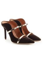 Malone Souliers Malone Souliers Velvet Mules With Leather