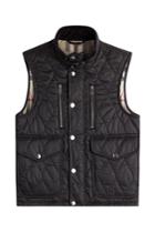 Burberry London Burberry London Quilted Vest With Check Lining