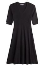 Salvatore Ferragamo Salvatore Ferragamo Virgin Wool Dress With Silk - Black