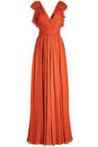 Jenny Packham Jenny Packham Silk Floor-length Gown With Ruffles