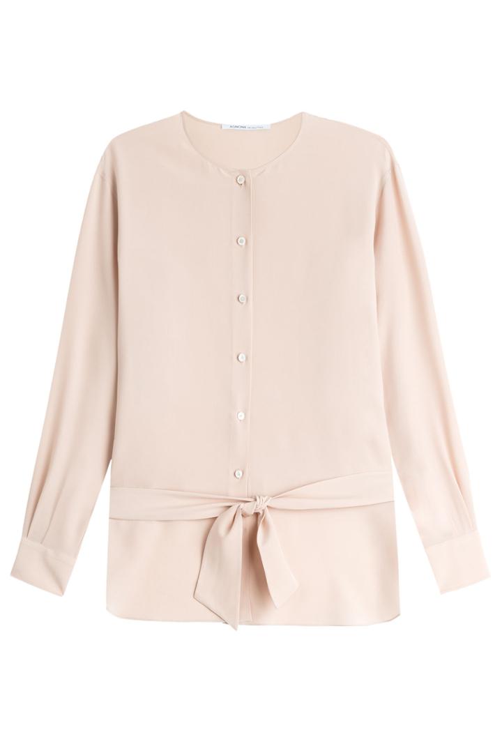 Agnona Agnona Silk Blouse - Beige