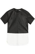 T By Alexander Wang Leather Paneled Top
