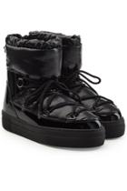 Moncler Moncler Ynnaf Quilted Ankle Boots With Patent Leather
