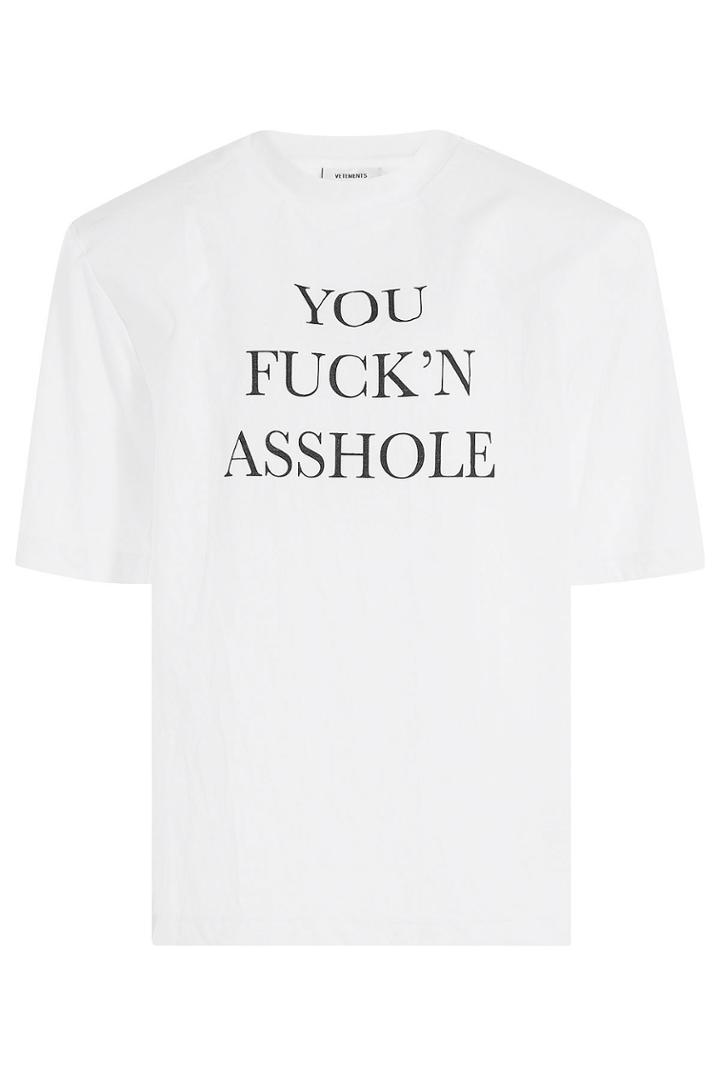 Vetements Vetements Printed T-shirt With Structured Shoulders - White