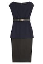 Donna Karan New York Donna Karan New York Dress With Leather Belt - Multicolor