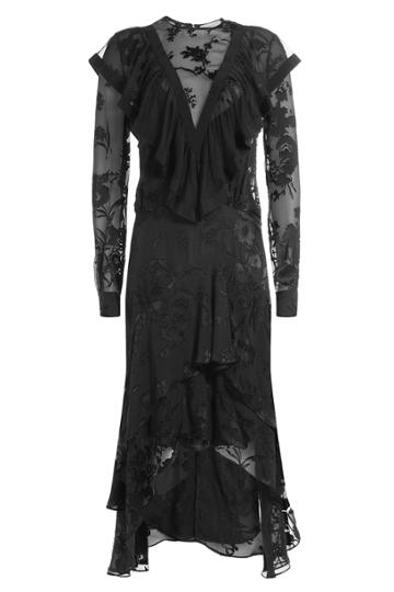 Preen Preen Dress With Sheer Inserts - Black