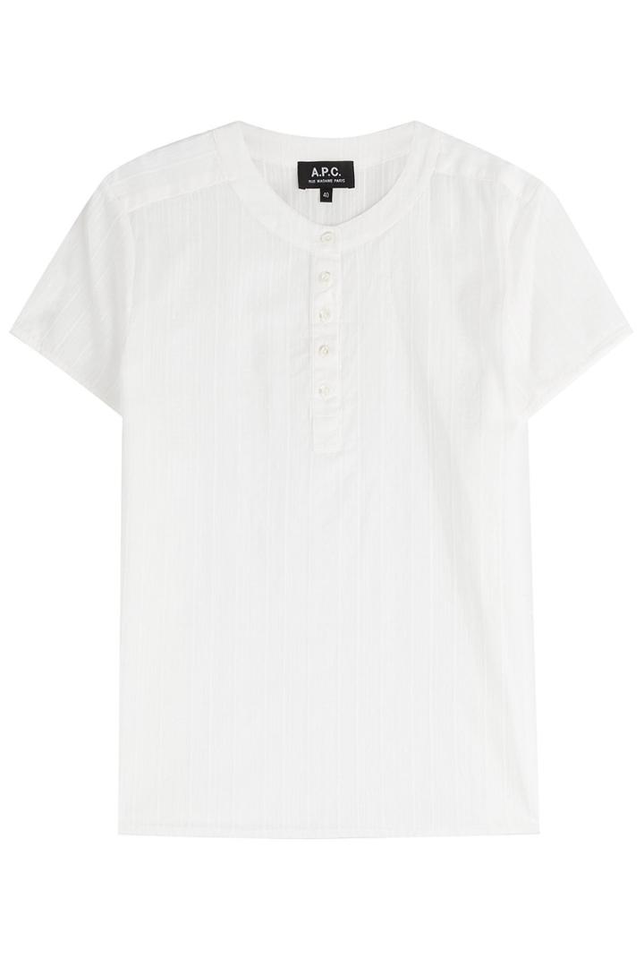 A.p.c. A.p.c. Cotton Henley Shirt - White