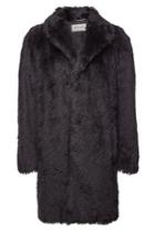 Saint Laurent Saint Laurent Faux Fur Coat With Mohair And Wool