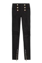 Balmain Balmain Skinny Jeans With Embossed Buttons - Black