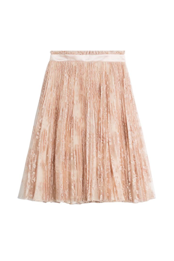 Alexander Mcqueen Alexander Mcqueen Lace Skirt With Silk Lining - Beige