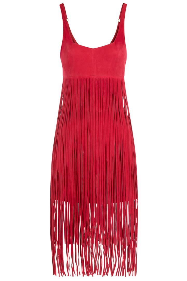 Tamara Mellon Tamara Mellon Fringed Suede Jumpsuit