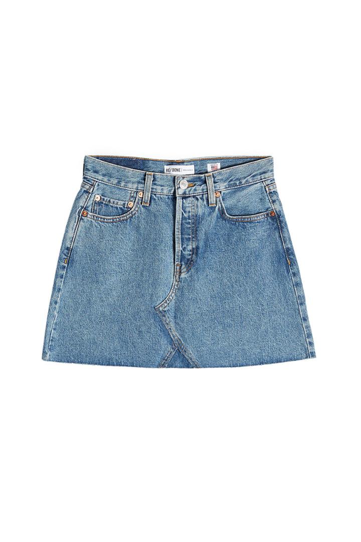 Re/done Re/done High-waisted Denim Mini Skirt