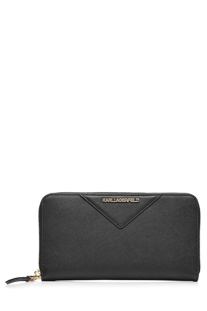Karl Lagerfeld Karl Lagerfeld K Klassik Leather Wallet - Black